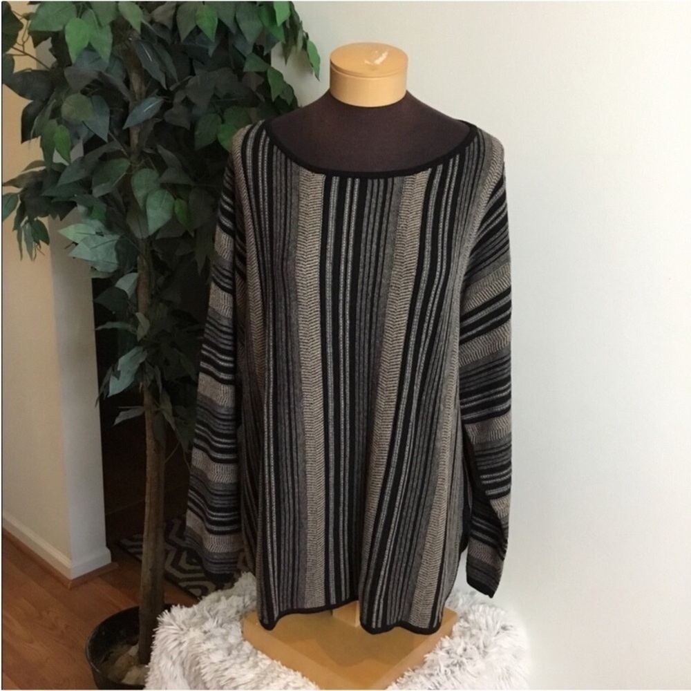 Chaps boatneck long sleeve pullover Womans size XXL rounded vented hem